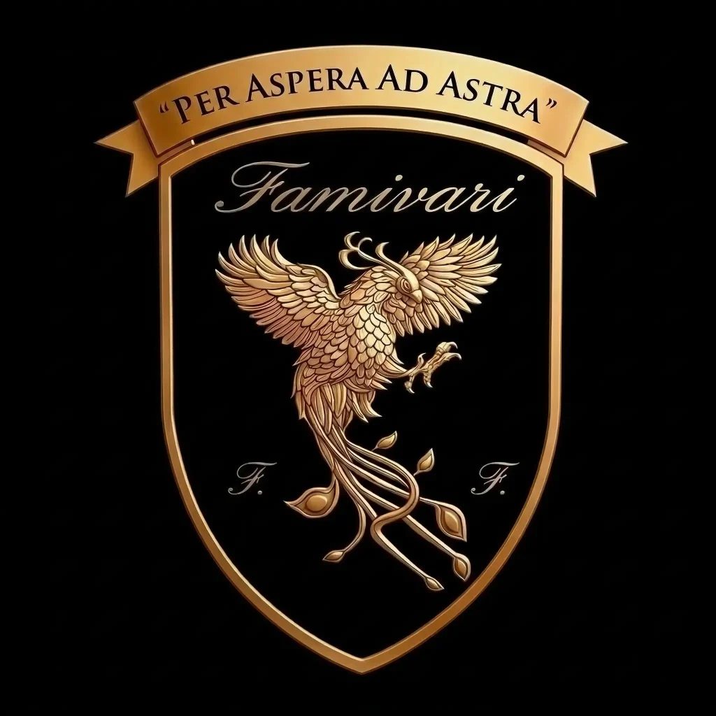 Logo premium per brand automotive: stemma dorato e simbolo iconico in stile luxury