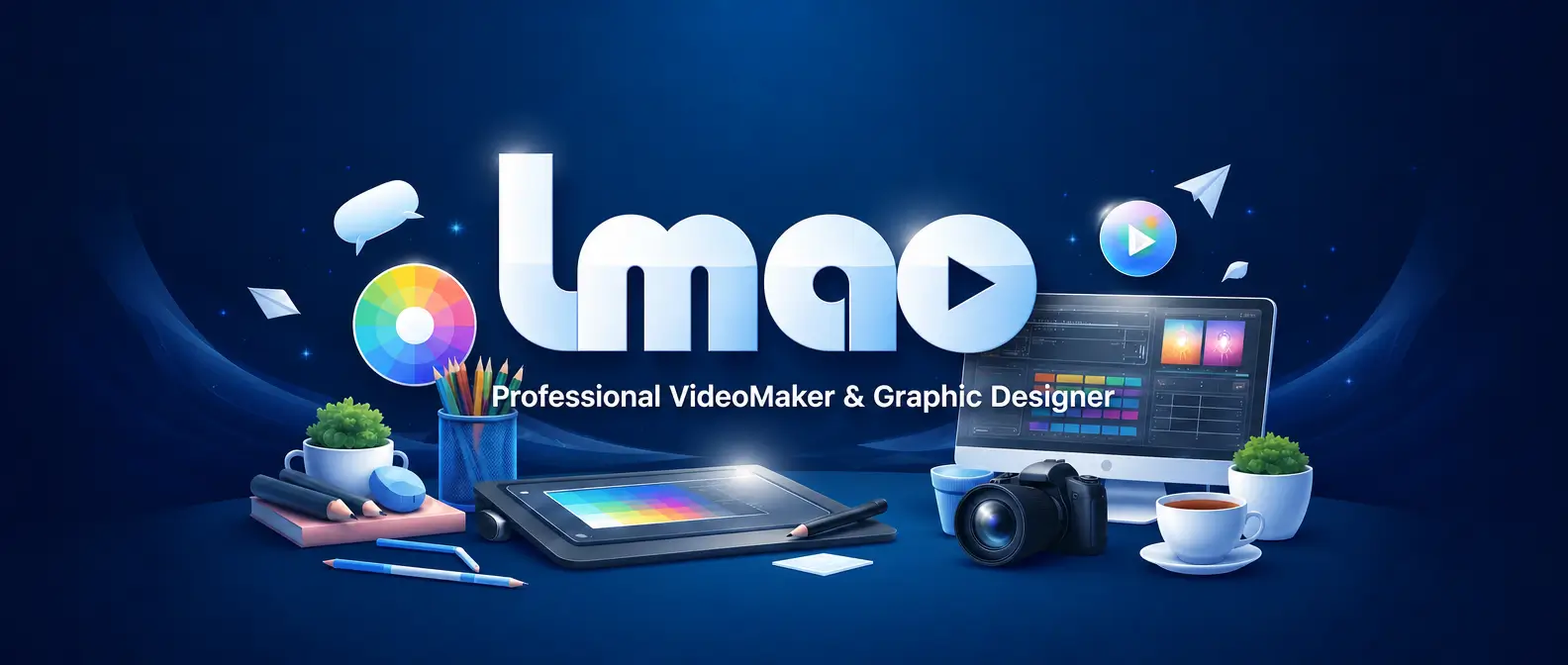 Postazione creativa con fotocamera e tavoletta grafica per videomaking e graphic design