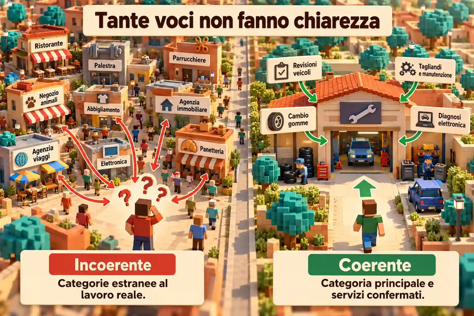 Confronto tra categorie estranee al lavoro e un’officina con servizi confermati: tante voci non fanno chiarezza.